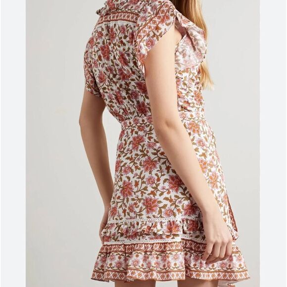 Veronica Beard Wrap Dress Mikhail Ruffled Womens 10 Floral $ 548.00 NWT - Picture 7 of 10